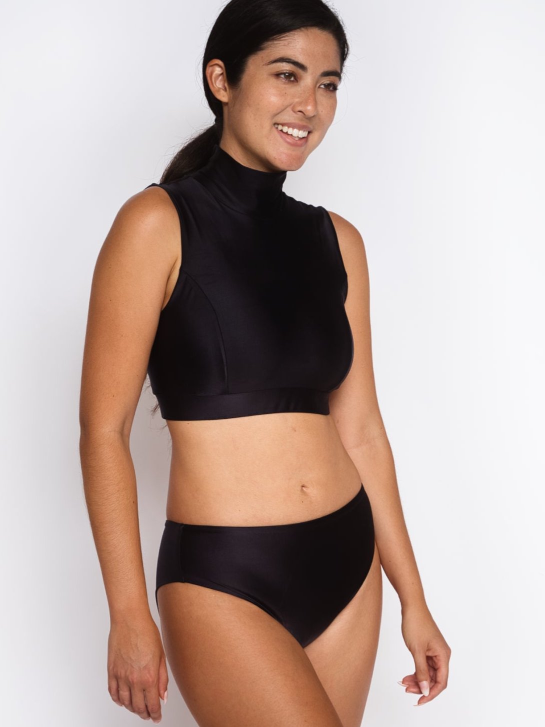 MID-RISE SWIM BOTTOM in Oyster