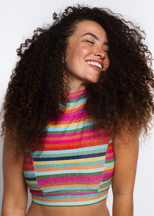 SURFING QUEEN SWIM TOP in Kaleidoscope