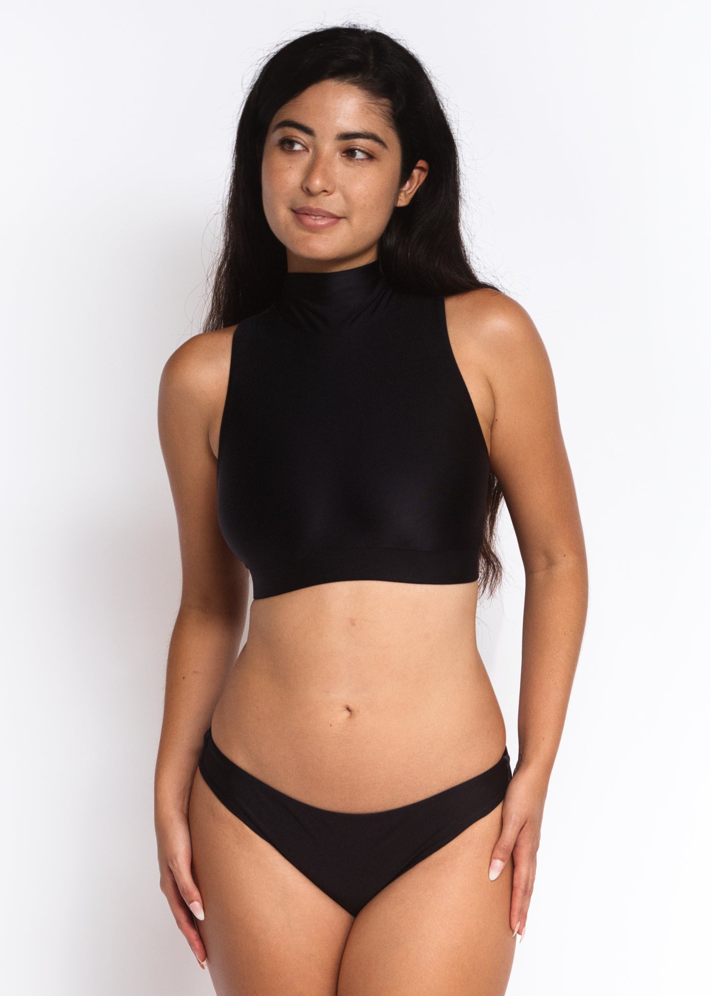 CATHERINE THE GREAT SWIM TOP in Black